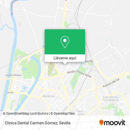 Mapa Clinica Dental Carmen Gómez