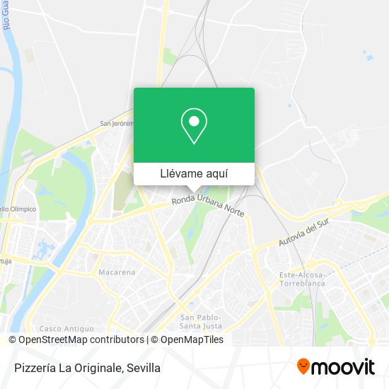 Mapa Pizzería La Originale