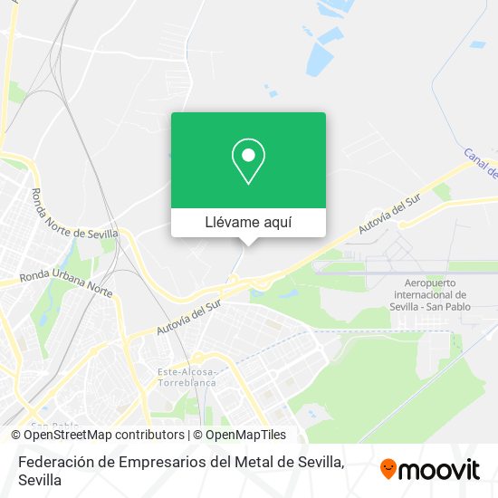 Mapa Federación de Empresarios del Metal de Sevilla
