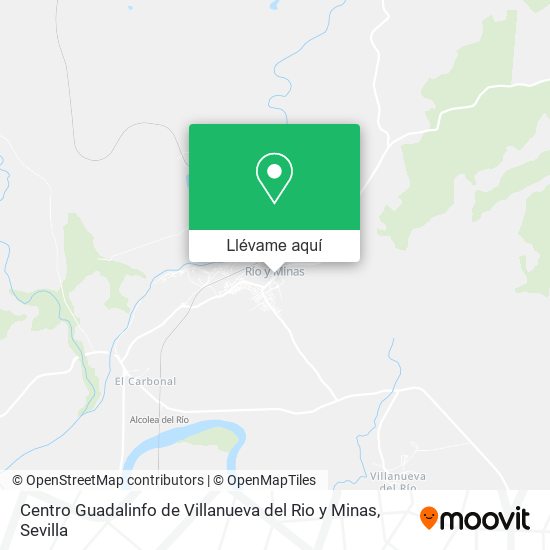 Mapa Centro Guadalinfo de Villanueva del Rio y Minas