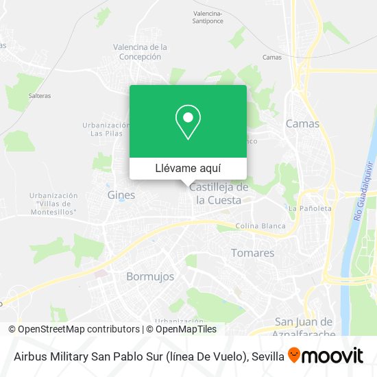 Mapa Airbus Military San Pablo Sur (línea De Vuelo)