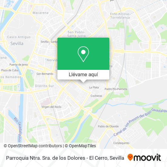 Mapa Parroquia Ntra. Sra. de los Dolores - El Cerro