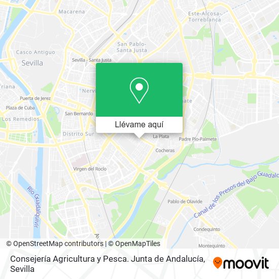 Mapa Consejería Agricultura y Pesca. Junta de Andalucía