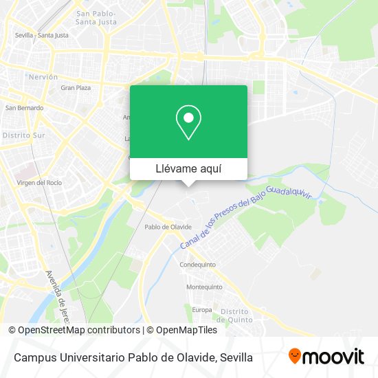 Mapa Campus Universitario Pablo de Olavide