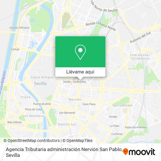 Mapa Agencia Tributaria administración Nervión San Pablo