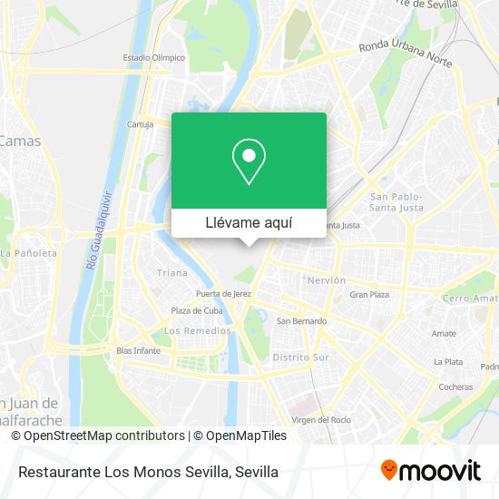 Mapa Restaurante Los Monos Sevilla