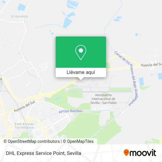 Mapa DHL Express Service Point
