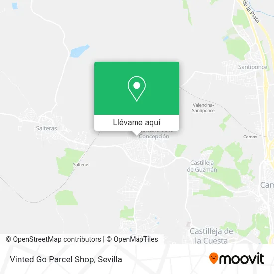 Mapa Vinted Go Parcel Shop