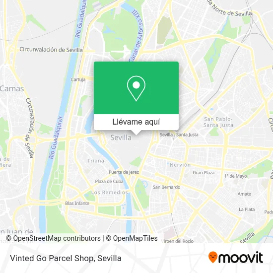Mapa Vinted Go Parcel Shop