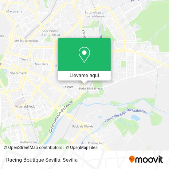 Mapa Racing Boutique Sevilla