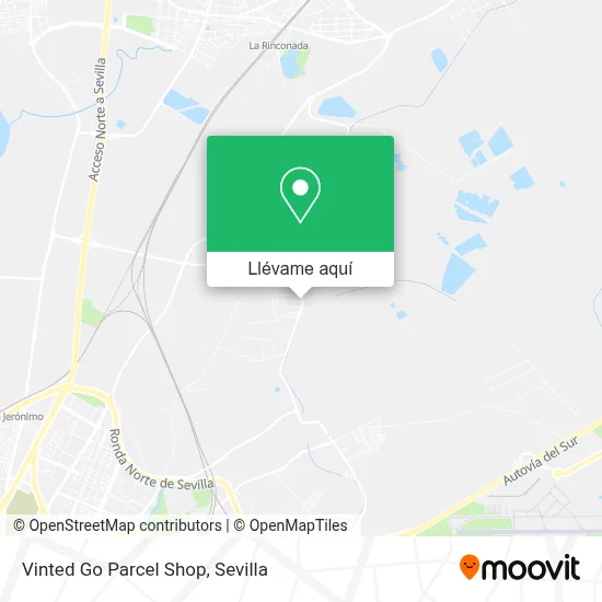 Mapa Vinted Go Parcel Shop