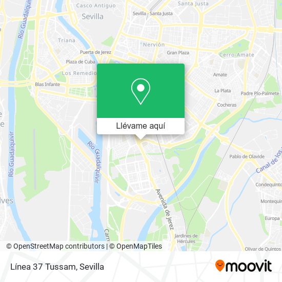 Mapa Línea 37 Tussam