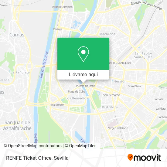 Mapa RENFE Ticket Office