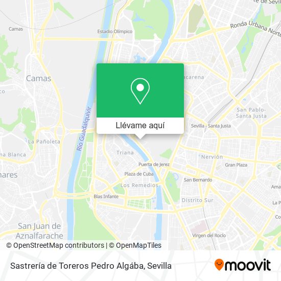 Mapa Sastrería de Toreros Pedro Algába