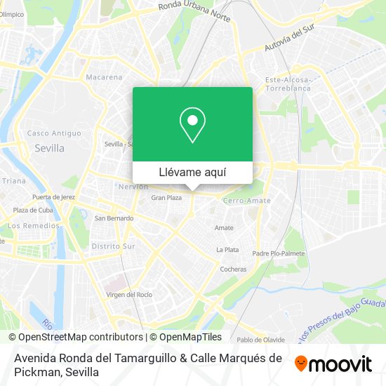Mapa Avenida Ronda del Tamarguillo & Calle Marqués de Pickman