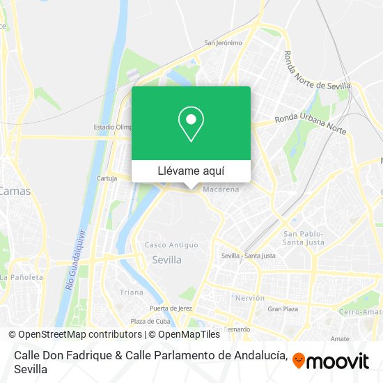 Mapa Calle Don Fadrique & Calle Parlamento de Andalucía