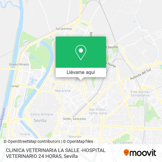 Mapa CLINICA VETERINARIA LA SALLE -HOSPITAL VETERINARIO 24 HORAS