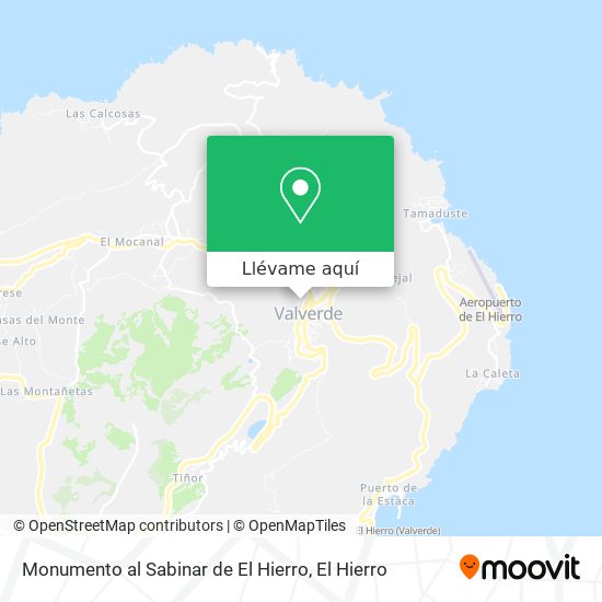 Mapa Monumento al Sabinar de El Hierro