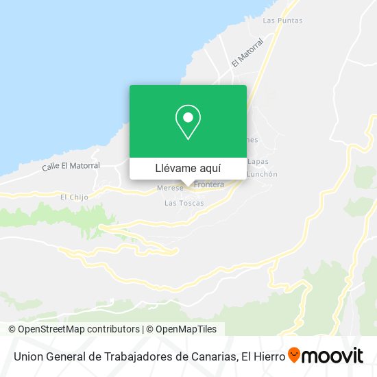 Mapa Union General de Trabajadores de Canarias