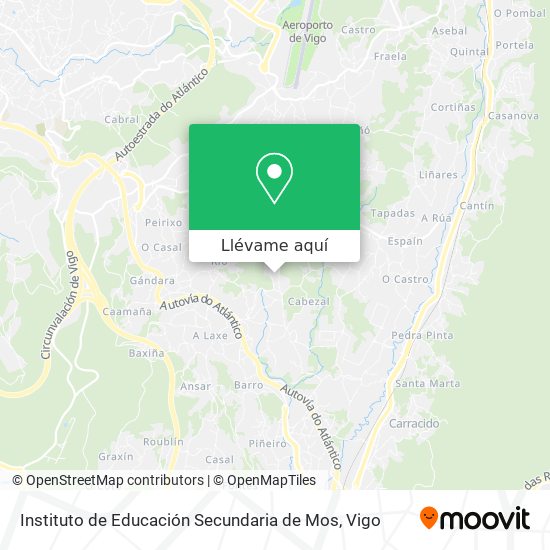 Mapa Instituto de Educación Secundaria de Mos