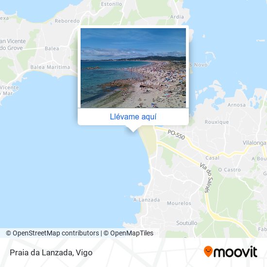 Mapa Praia da Lanzada