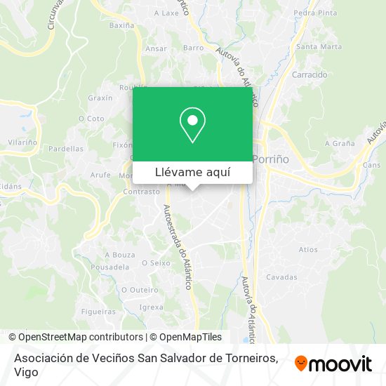 Mapa Asociación de Veciños San Salvador de Torneiros