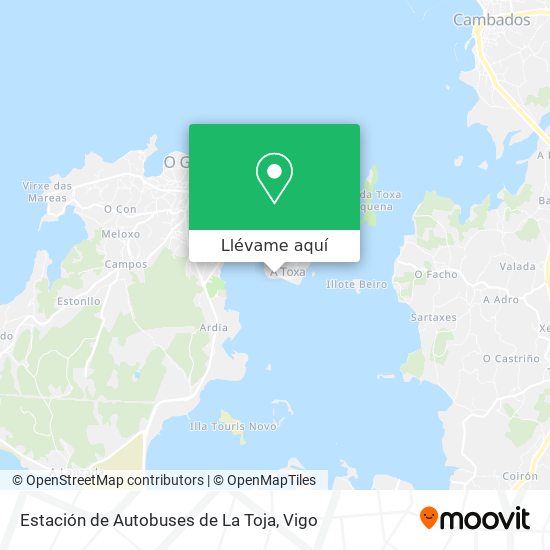 Mapa Estación de Autobuses de La Toja