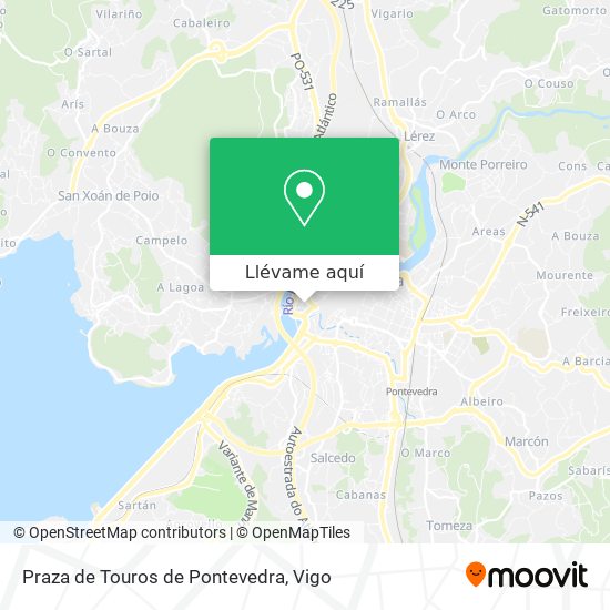 Mapa Praza de Touros de Pontevedra