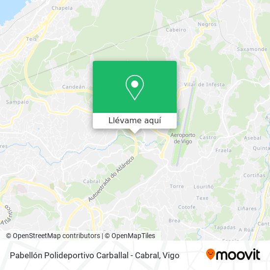 Mapa Pabellón Polideportivo Carballal - Cabral