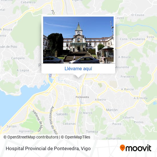 Mapa Hospital Provincial de Pontevedra