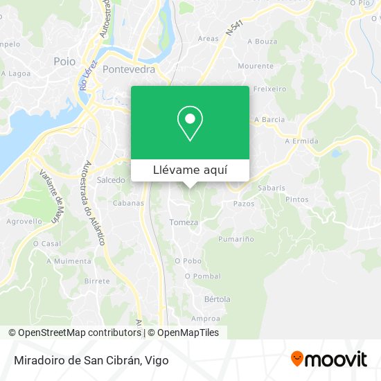 Mapa Miradoiro de San Cibrán