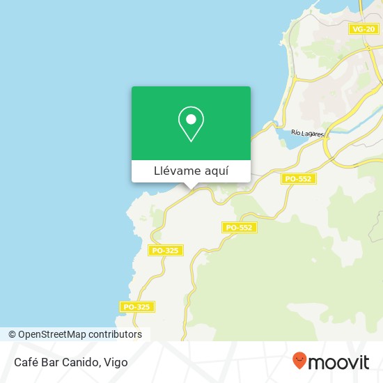 Mapa Café Bar Canido