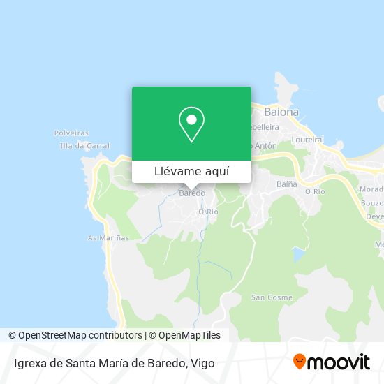 Mapa Igrexa de Santa María de Baredo