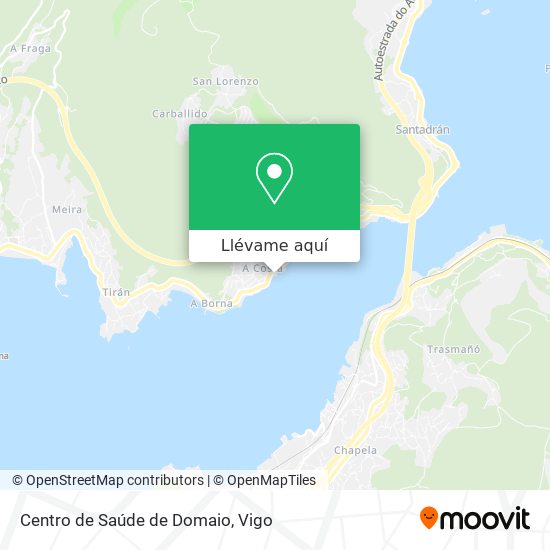 Mapa Centro de Saúde de Domaio