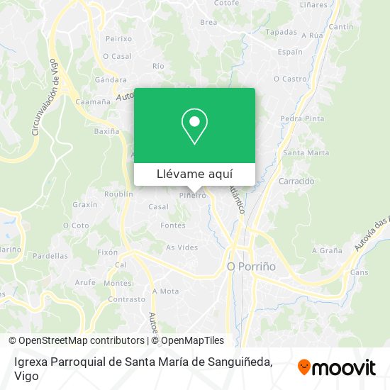 Mapa Igrexa Parroquial de Santa María de Sanguiñeda