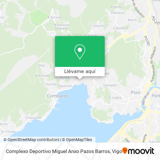 Mapa Complexo Deportivo Miguel Anxo Pazos Barros