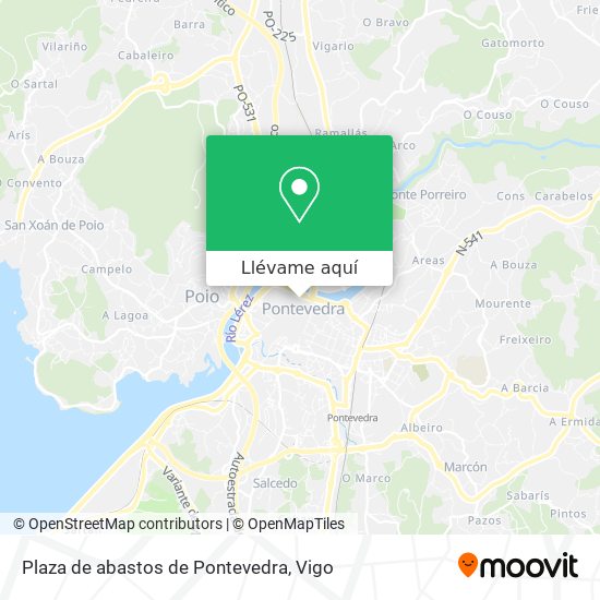 Mapa Plaza de abastos de Pontevedra