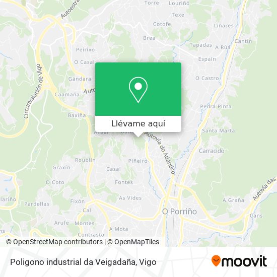 Mapa Poligono industrial da Veigadaña