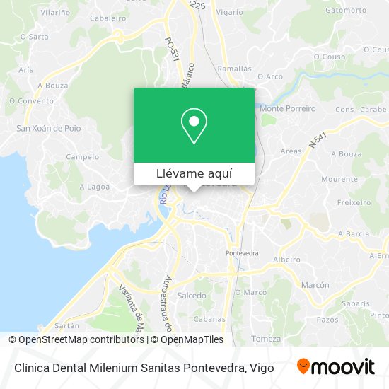 Mapa Clínica Dental Milenium Sanitas Pontevedra