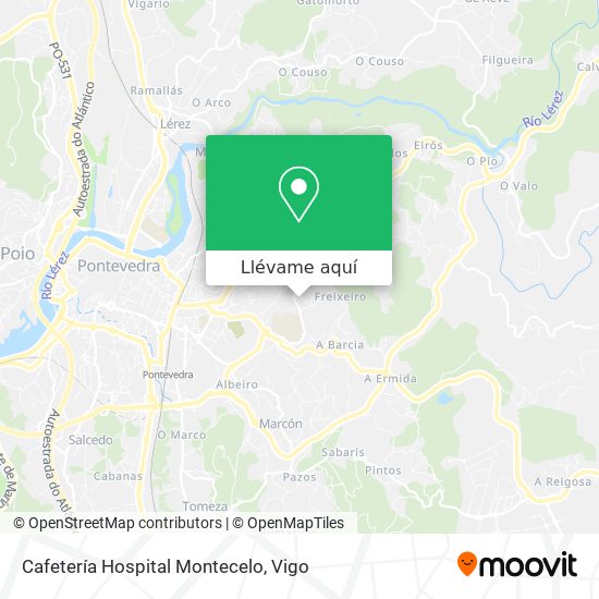 Mapa Cafetería Hospital Montecelo