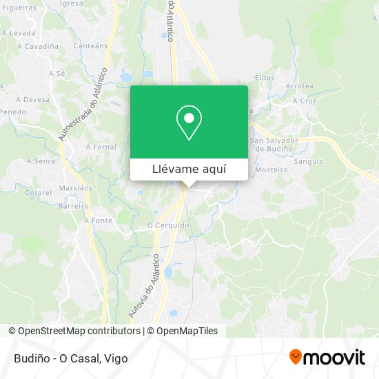 Mapa Budiño - O Casal