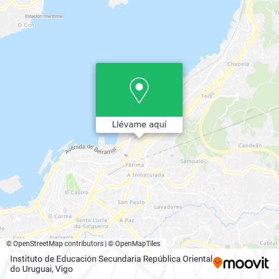 Mapa Instituto de Educación Secundaria República Oriental do Uruguai