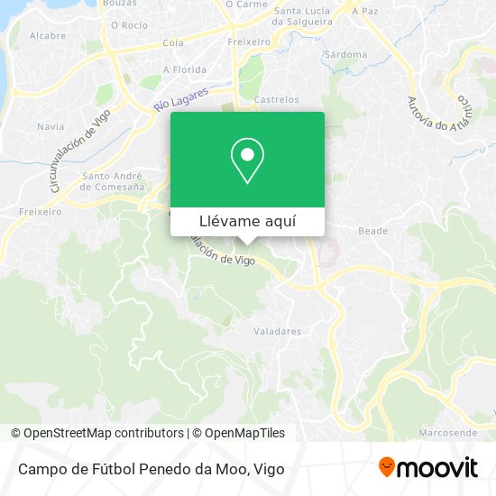 Mapa Campo de Fútbol Penedo da Moo