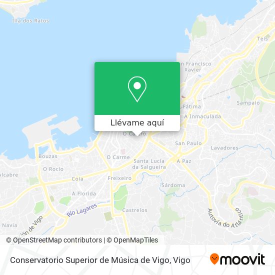 Mapa Conservatorio Superior de Música de Vigo