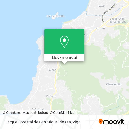 Mapa Parque Forestal de San Miguel de Oia