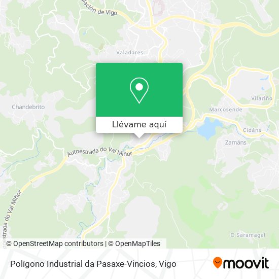 Mapa Polígono Industrial da Pasaxe-Vincios