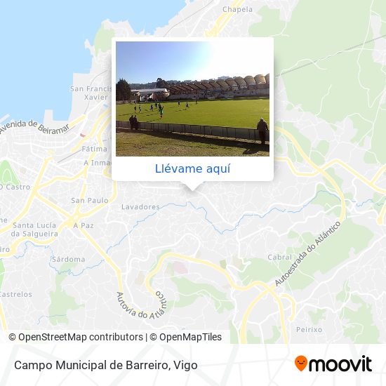 Mapa Campo Municipal de Barreiro