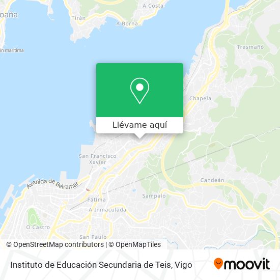 Mapa Instituto de Educación Secundaria de Teis