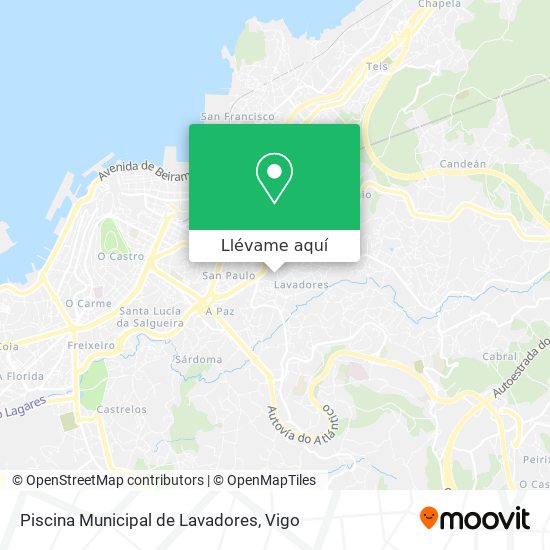 Mapa Piscina Municipal de Lavadores