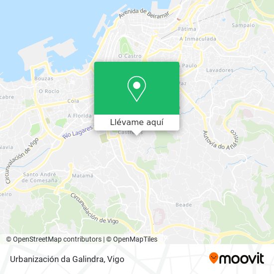 Mapa Urbanización da Galindra